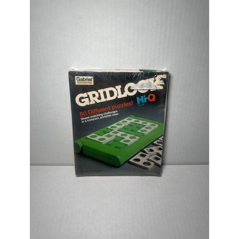 Vintage Gabriel Gridlock Hi-Q Puzzle Game 50 Challenges New Sealed 1970s